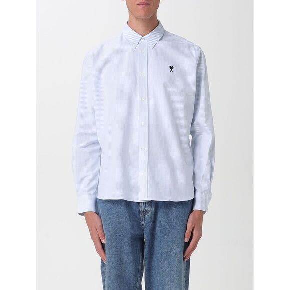 Ami Paris Shirt Men Blue - Picture 1 of 4